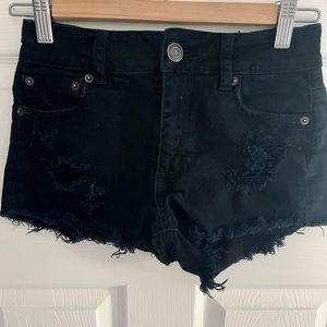 Black, Denim Shorts